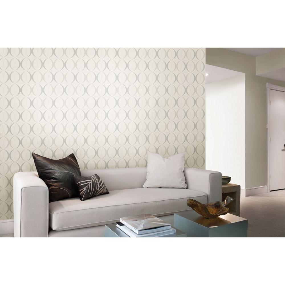 Beacon House Circulate White Retro Orb Wallpaper45067352 The Home Depot