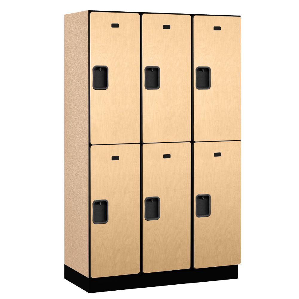 Salsbury Industries 22000 Series 2Tier Wood Extra Wide Designer Locker