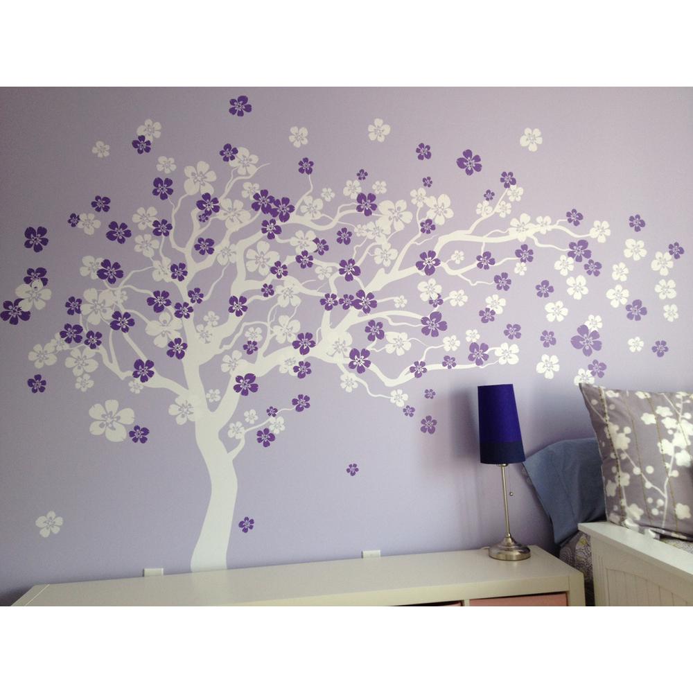 144 In X 83 Cherry Blossom Tree Removable Wall Decal
