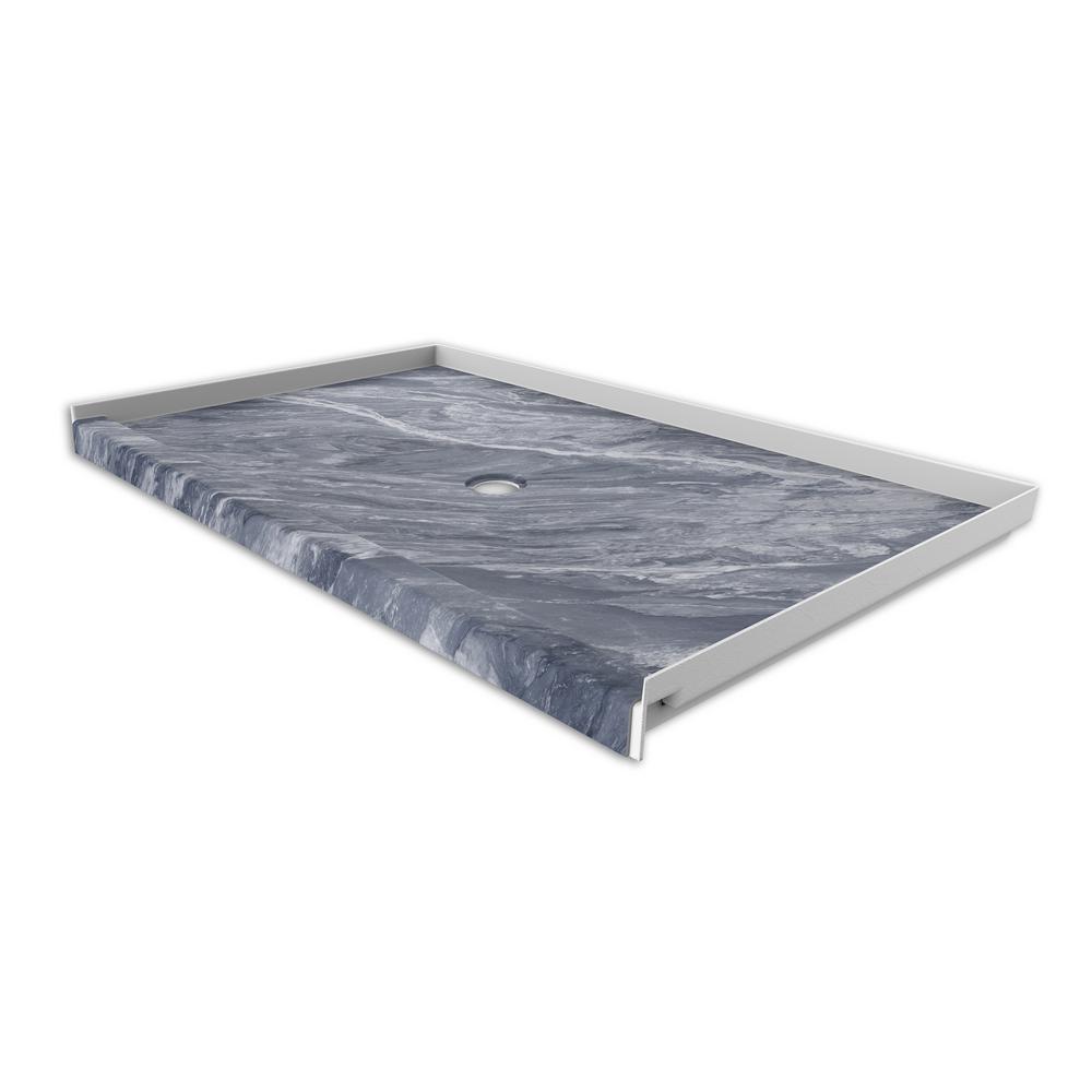 FlexStone 60 in. x 36 in. Single Threshold Shower Base with Center