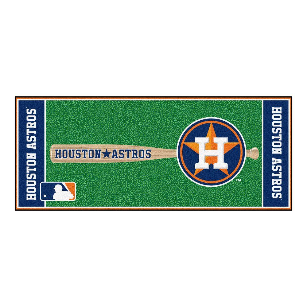 Houston Astros Area Rugs The Home Depot Houston Astros 3 Ft X 6 Baseball Runner Rug