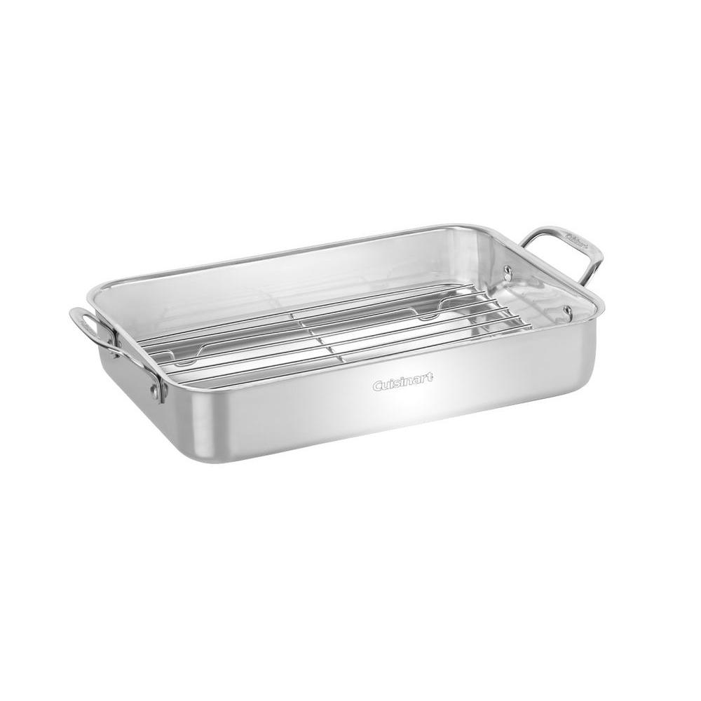 Cuisinart MultiClad Pro 6 Qt. Stainless Steel Roasting Pan with Rack