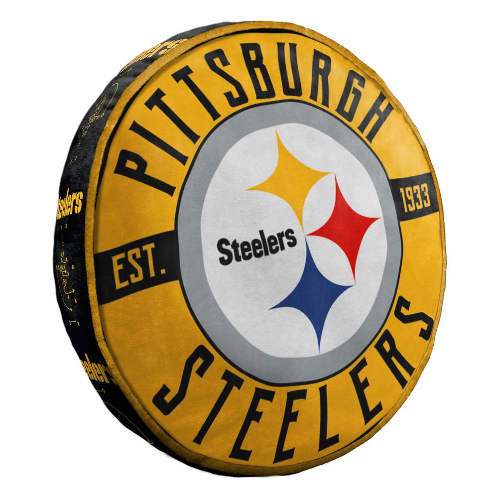 The Northwest Company 15 In Steelers Multi Color Polyester Cloud Standard Pillow 1NFL148000078RET The Home Depot