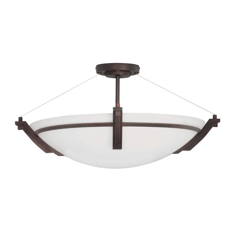 Filament Design Yeats 4-Light Oil-Rubbed Bronze Semi-Flush Mount Light ...