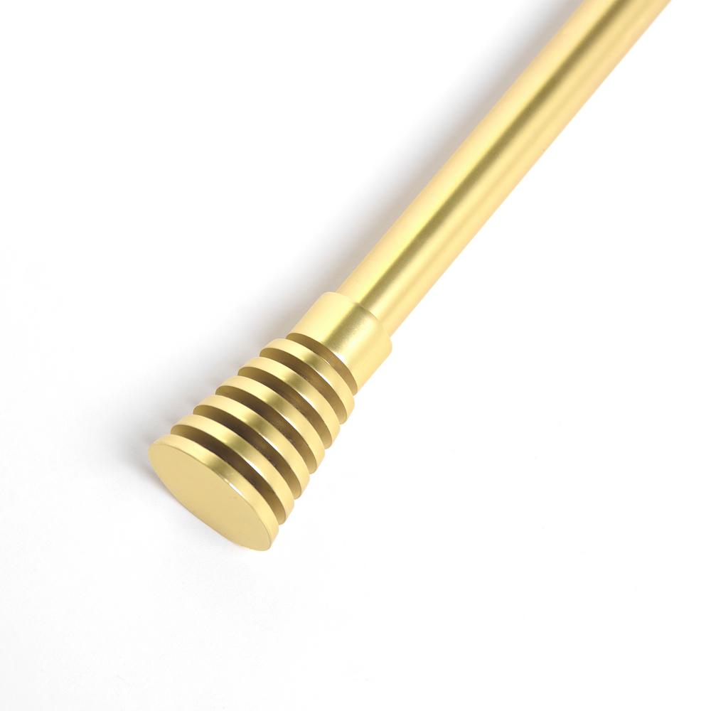 Metal Gold French Cylinder Finial With Gold Rod Curtain Rods