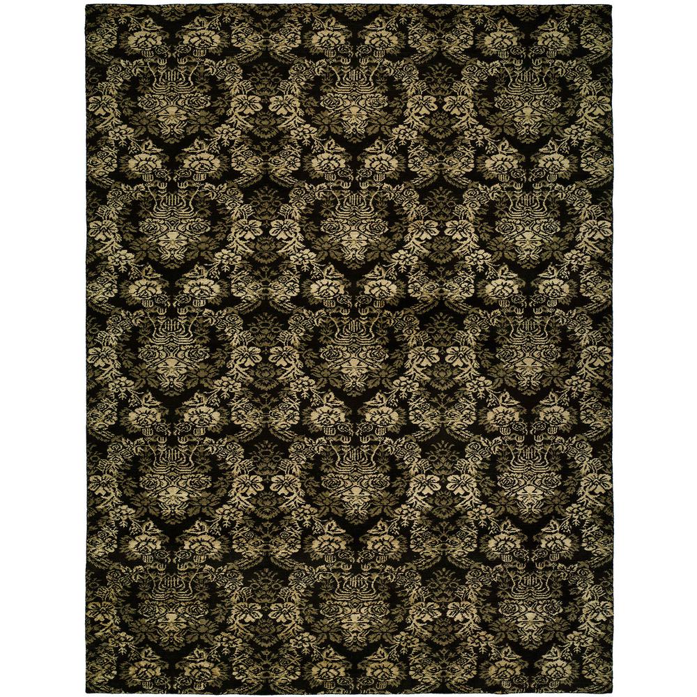 Kalaty Synthetic Black Area Rugs The Home Depot Gramercy Midnight Black 8 Ft X 10 Area Rug