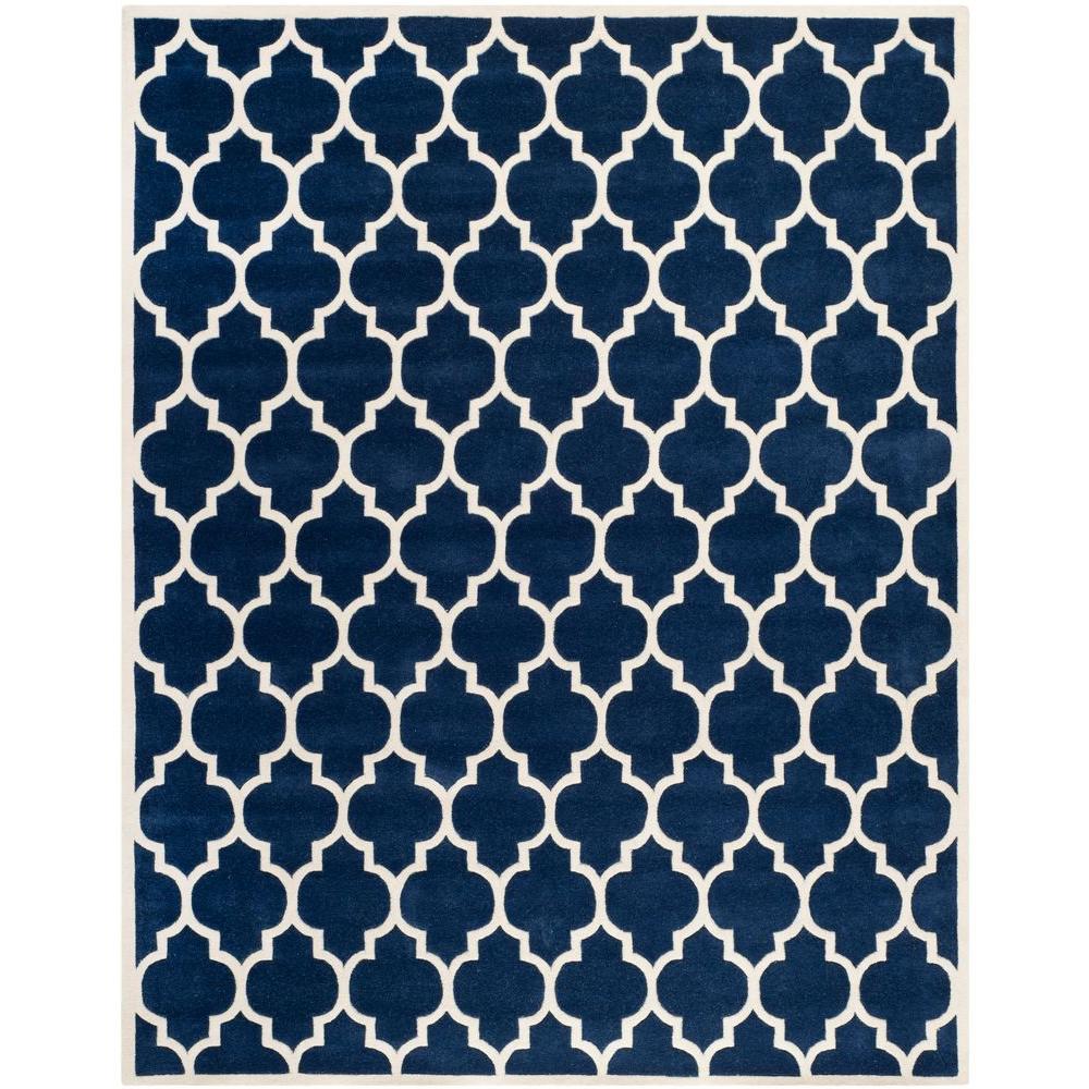 Safavieh Chatham Dark Blue Ivory 8 Ft X 10 Area Rug Cht734c Safavieh Chatham Dark Blue Ivory 8 Ft X 10 Area Rug