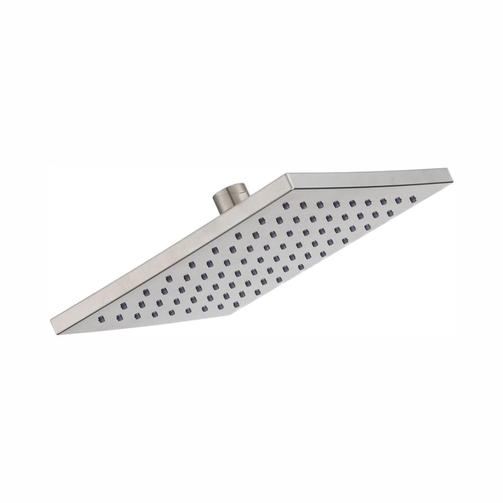 Glacier Bay Modern 1 Spray 8 In Square Raincan Fixed Showerhead Brushed Nickel Glacier Bay Modern 1 Spray 8 In Square Raincan Fixed Showerhead Brushed Nickel