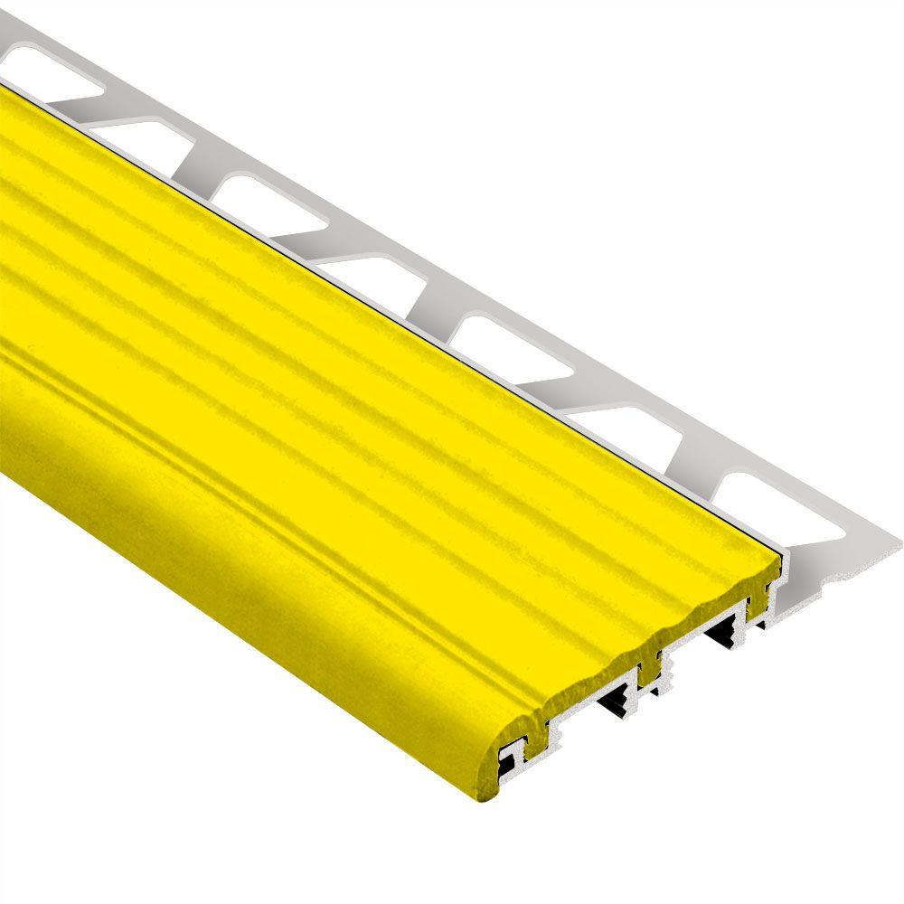 Schluter Trep-B Aluminum With Yellow Insert 3/8 In. X 4 Ft. 11 In ...