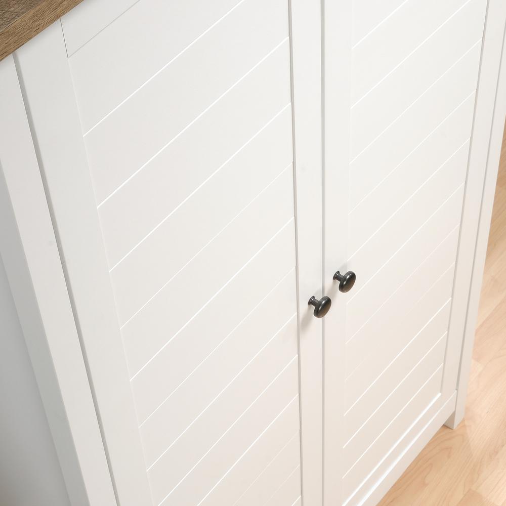Sauder Cottage Road Soft White Storage Cabinet 423509 The Home Depot