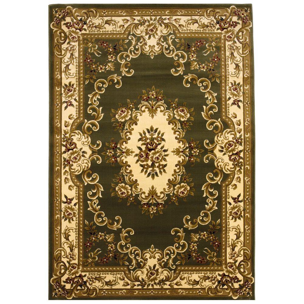 Kas Rugs Elegant Aubusson Green 2 Ft 3 In X Area Rug Kas Rugs Elegant Aubusson Green 2 Ft 3 In X