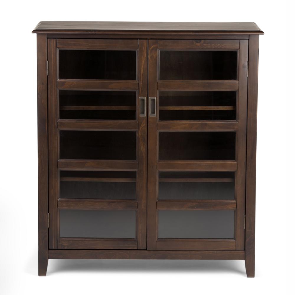 Simpli Home Burlington Solid Wood 40 In Wide Traditional Medium Storage Cabinet In Espresso Brown 3axcbur 004 The Home Depot