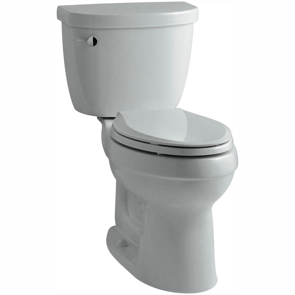 Gray Toilets Toilet Seats Bidets The Home Depot Cimarron 2 Piece 1 28 Gpf Single Flush High Efficiency Elongated Toilet With Aquapiston Flushing Technology