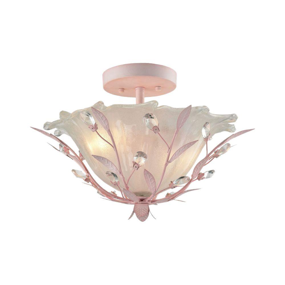 An Lighting Circeo 2 Light Pink Led Semi Flush Mount Tn An Lighting Circeo 2 Light Pink Led Semi Flush Mount