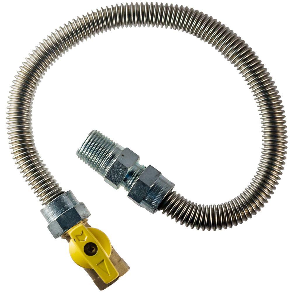 Gas Liance Connector Supply Lines Shut Off Valves 3 8 In Mip X 1 2 Fip Gas Valve