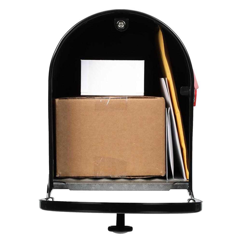 Gibraltar Mailboxes Outback Double Door Black Galvanized Steel