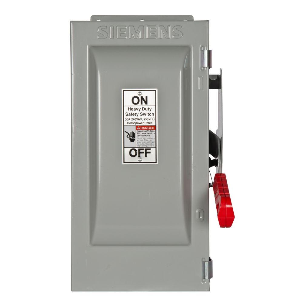 UPC 783643150782 product image for Siemens Heavy Duty 30 Amp 240-Volt 2-Pole Type 12 Fusible Safety Switch | upcitemdb.com