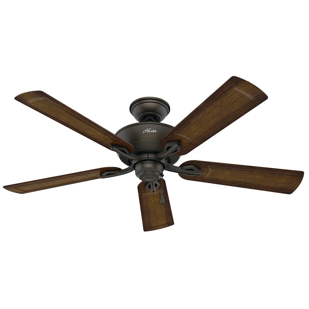 Hunter 5 Blades Rustic Ceiling Fans Without Lights Ceiling