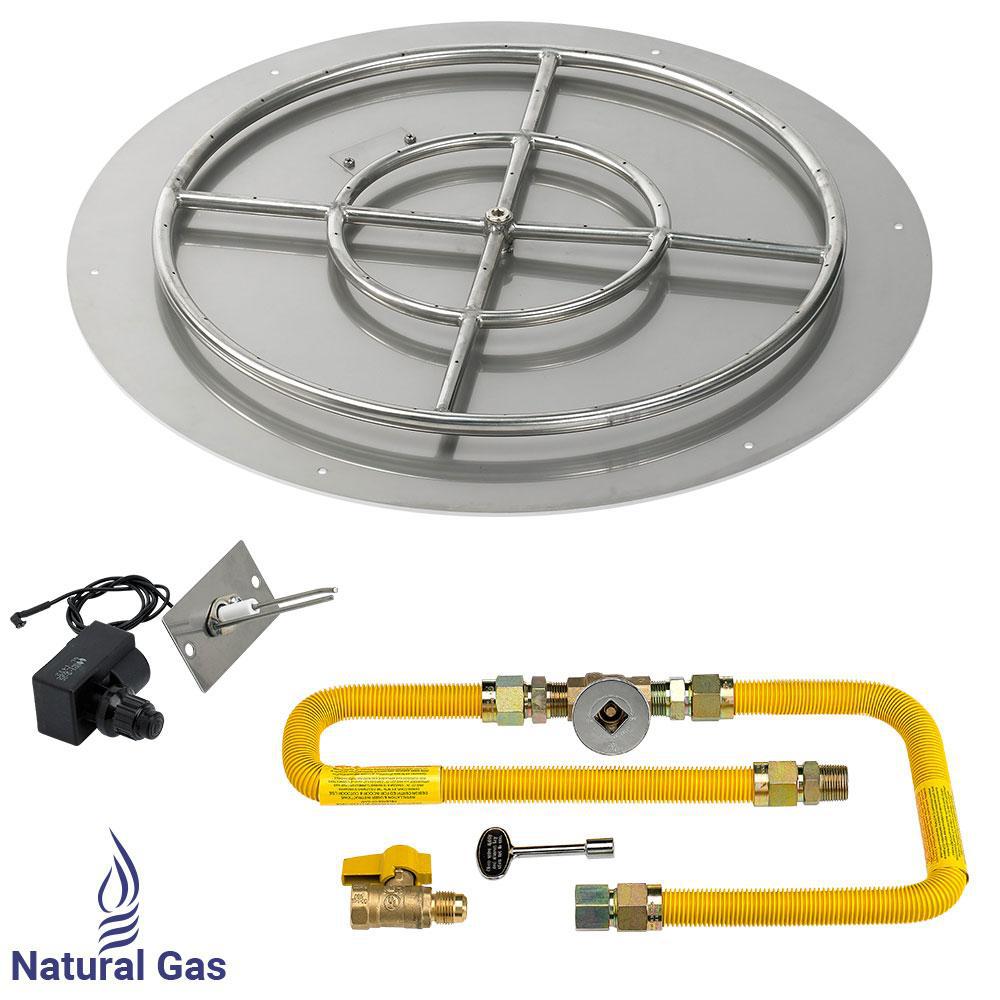 American Fire Glass 30 In High Capacity Round Stainless Steel