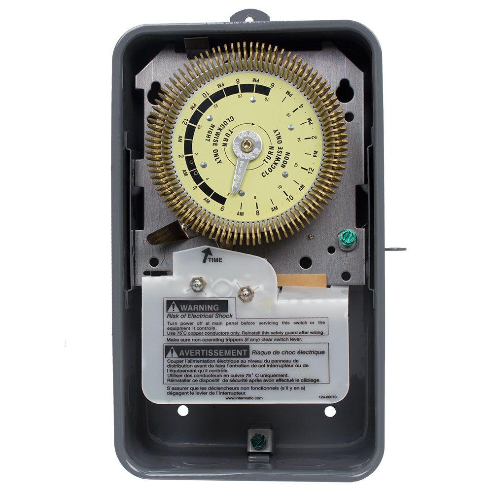 Best Rated Programmable Outdoor Timers Wiring Devices T1900 Series 20 Amp 24 Hour Heavy Duty Mechanical Time Switch With Steel Outdoor Enclosure