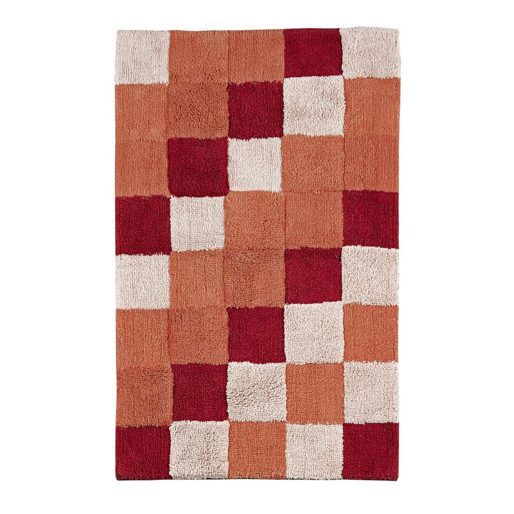 Better Trends Tiles Burgundy 24 in. x 40 in. and 17 in. x 24 in. Bath