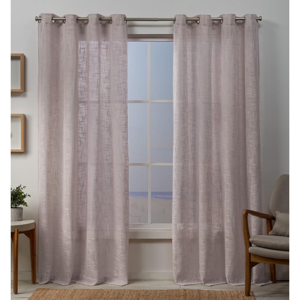 blush semi sheer curtains