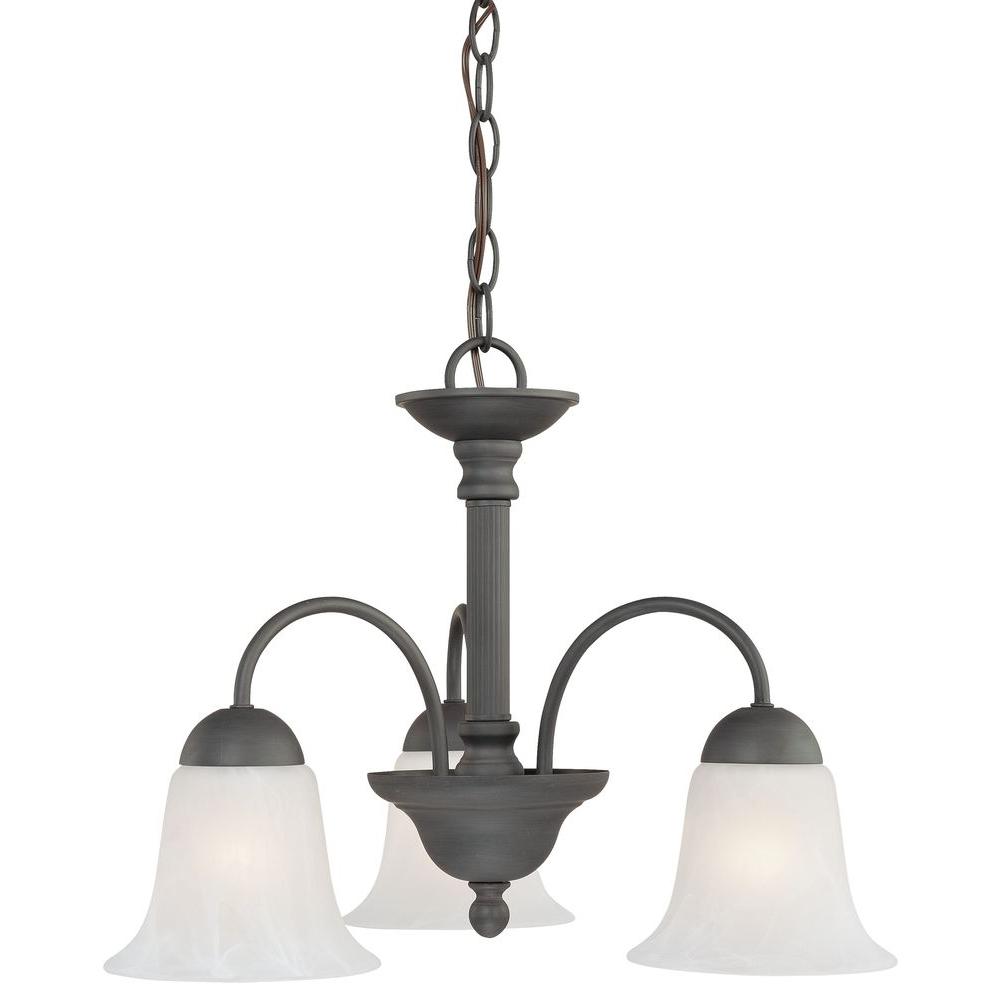 Thomas Lighting Riva 3 Light Painted Bronze Pendant