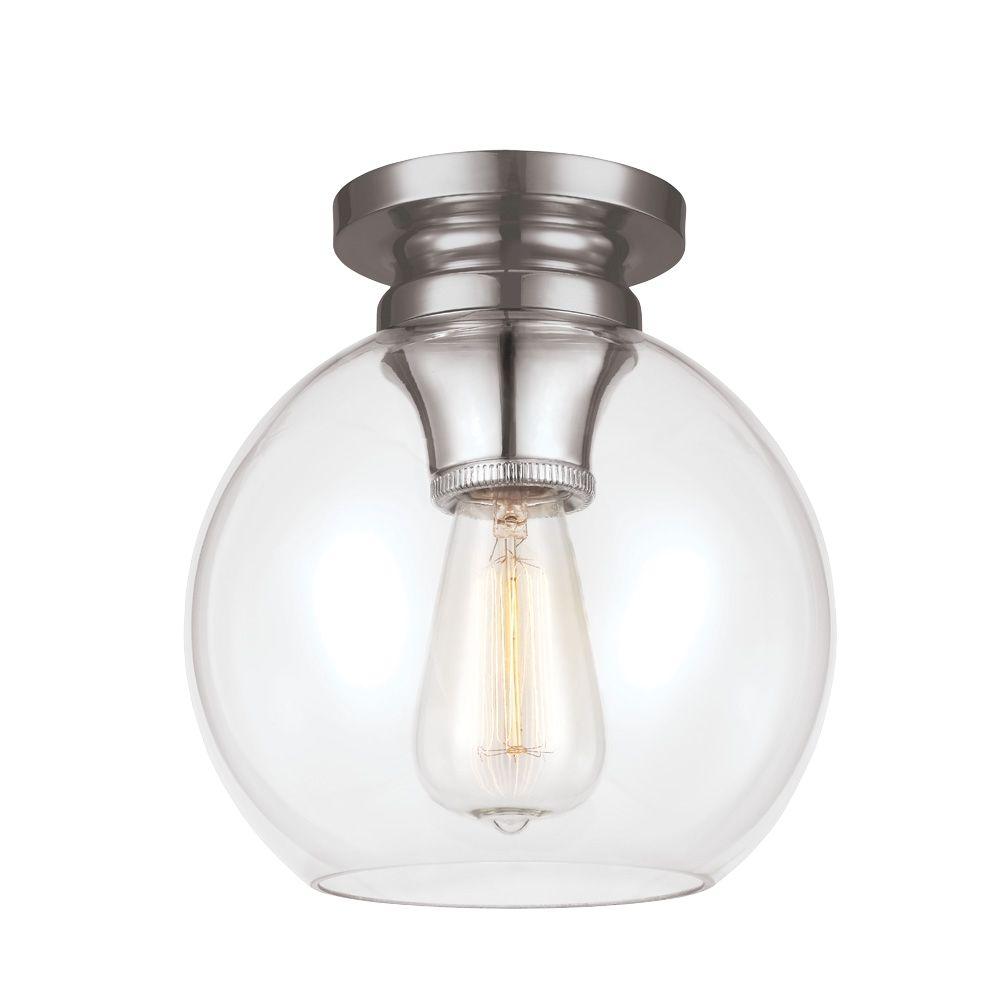 Feiss Tabby 1-Light Polished Nickel Flush Mount was $101.93 now $55.0 (46.0% off)