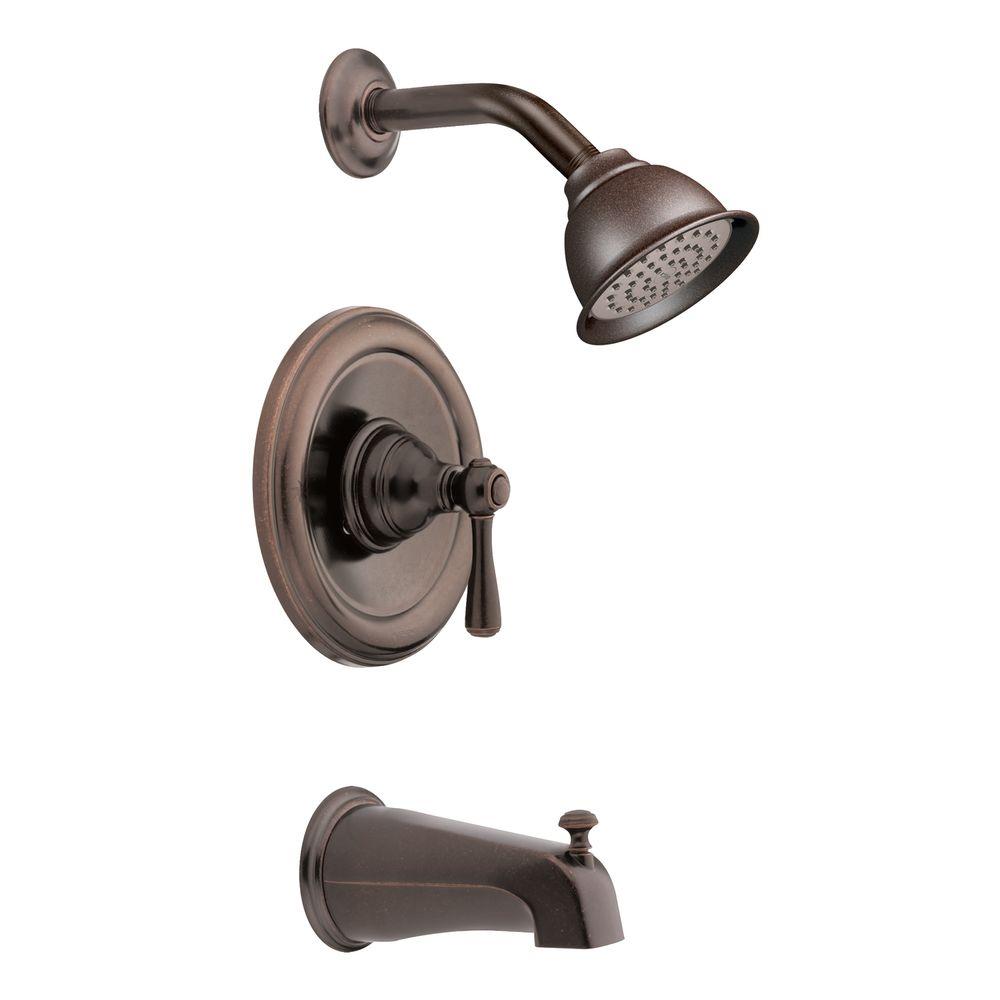 Moen Kingsley Posi Temp 1 Handle Spray Tub And Shower Faucet Trim Kit In Oil Rubbed Bronze Valve Not Included Moen Kingsley Posi Temp 1 Handle Spray Tub And Shower Faucet Trim Kit In Oil Rubbed Bronze Valve Not Included