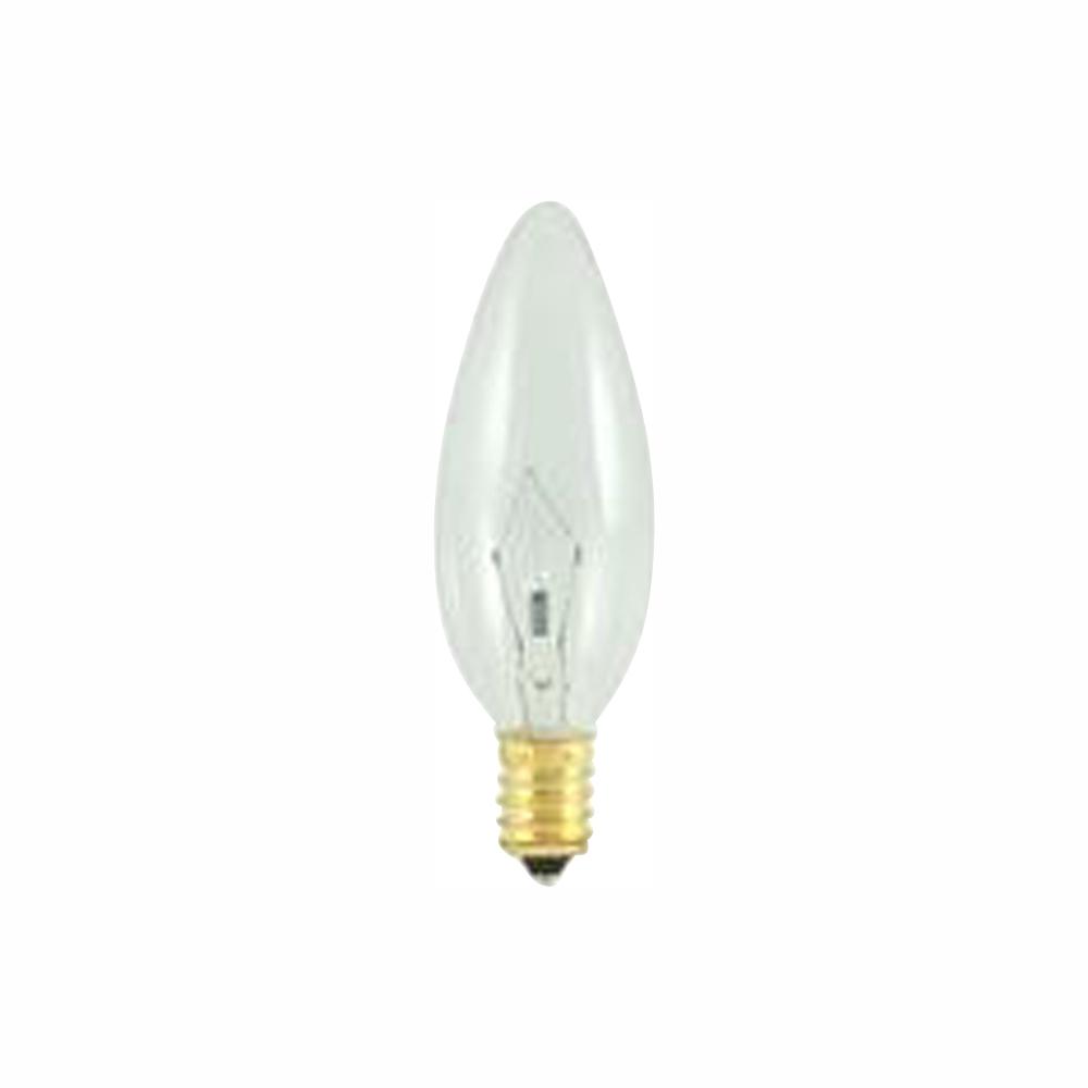 Bulbrite 60Watt B10 Clear Dimmable Warm White Light Incandescent Light