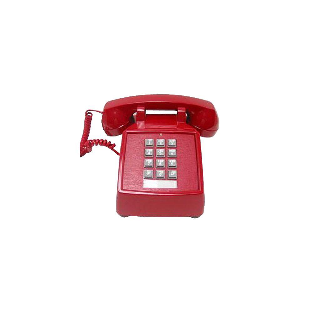 Cortelco Desk Value Line Corded Telephone Red Itt 2500 Md Rd