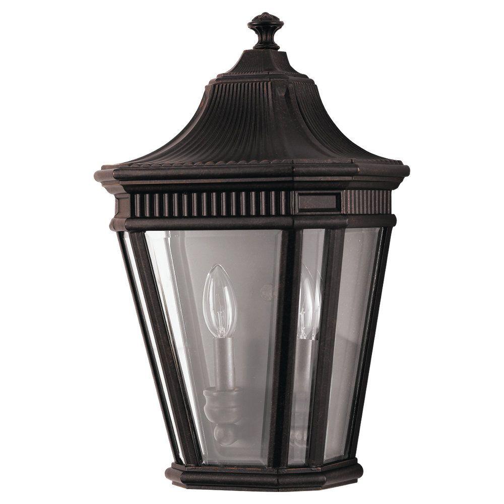 Feiss Cotswold Lane 2 Light Grecian Bronze Outdoor Wall Lantern Ol5403gbz The Home Depot