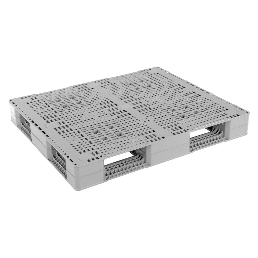Vestil 48 In X 40 6 Gray Plastic Pallet Skid Plpr 4840 Gray Plastic Pallet