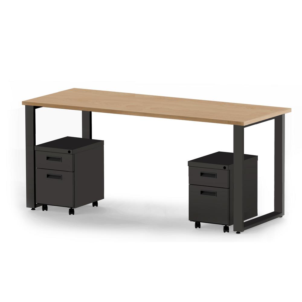 Marvel Aire Marvel Aire Maple Laminate And Black 72 X24 In Desk