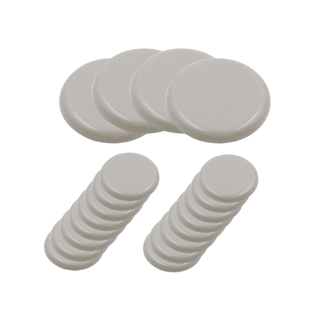Everbilt 1 In And 1 3 4 In Beige Adhesive Round Plastic Sliders
