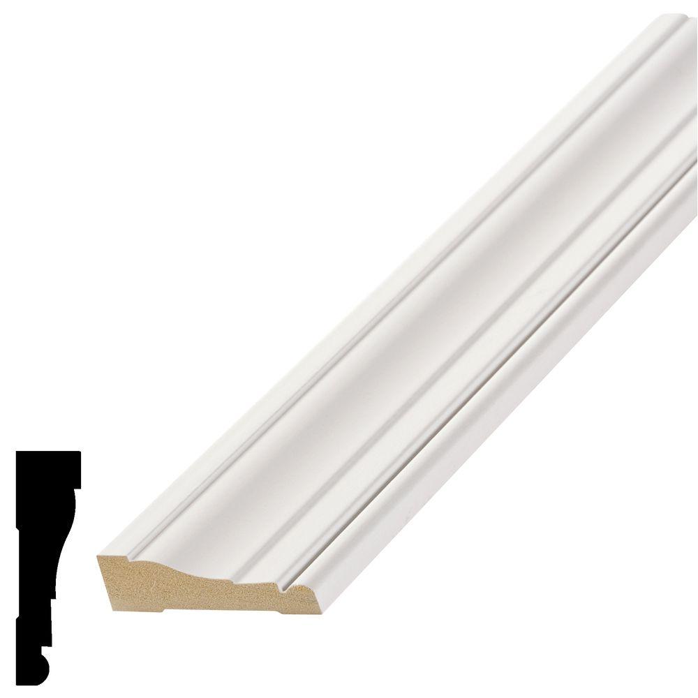 Alexandria Moulding WM 376 11/16 in. x 2-1/4 in. Primed Fiberboard ...