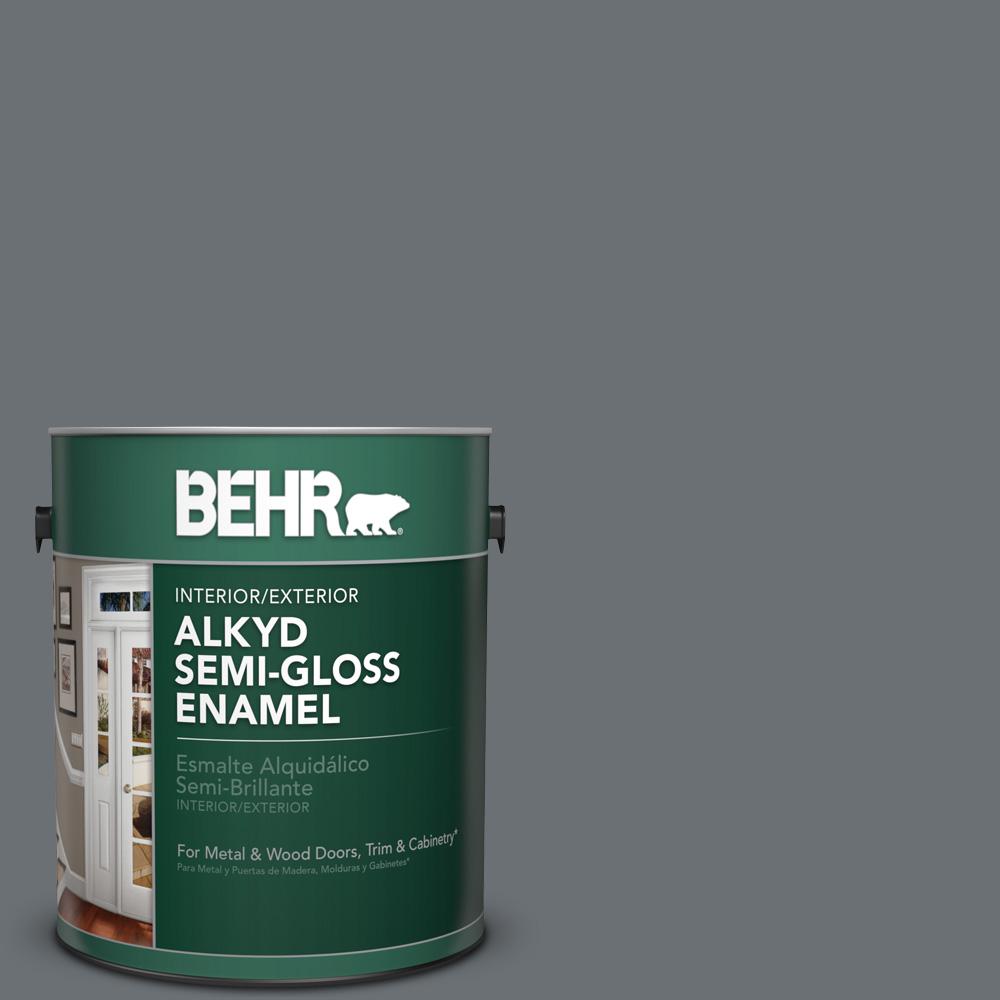 Behr 1 Gal Ppu18 03 Antique Tin Semi Gloss Enamel Alkyd Interior Exterior Paint