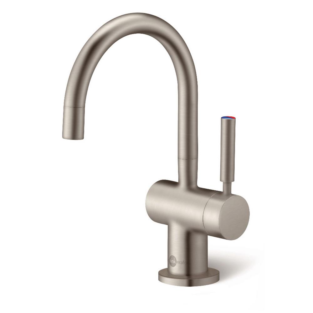 Indulge Modern Single Handle Instant Hot And Cold Water Dispenser Faucet In Satin Nickel Indulge Modern Single Handle Instant Hot And Cold Water Dispenser Faucet In Satin Nickel