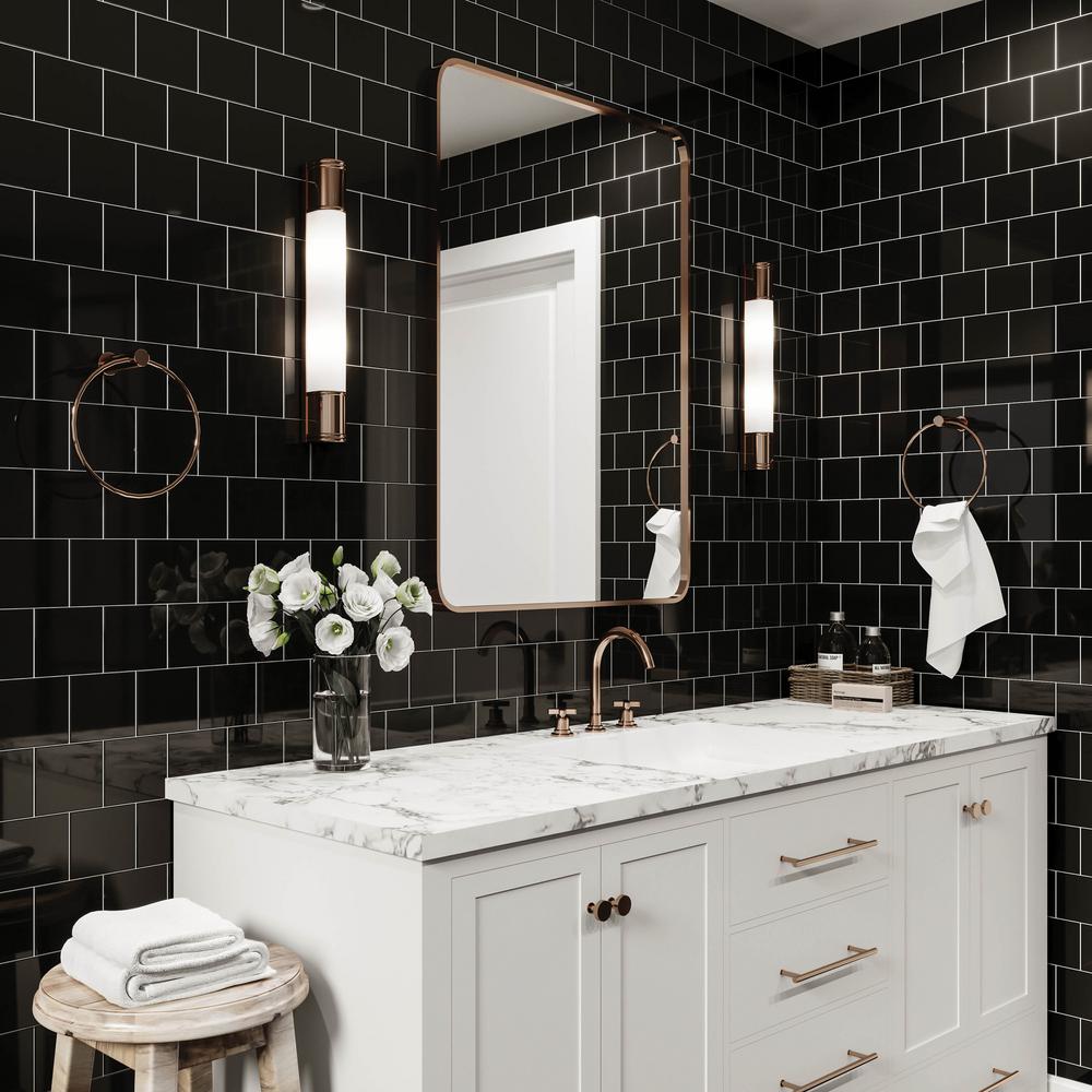 Daltile Re Black 4 1 In X Glazed Ceramic Wall Tile 12 5 Sq Ft Case K111441p1 The Home Depot - Daltile Matte Black Wall Tile Daltile Re Black 4 1 In X Glazed Ceramic Wall Tile 12 5 Sq Ft Case K111441p1 The Home Depot - Daltile Matte Black Wall Tile