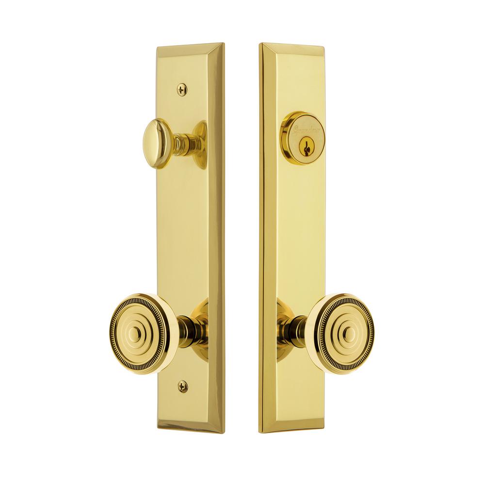 Grandeur Fifth Avenue Tall Plate 2 3 8 In Backset Lifetime Brass