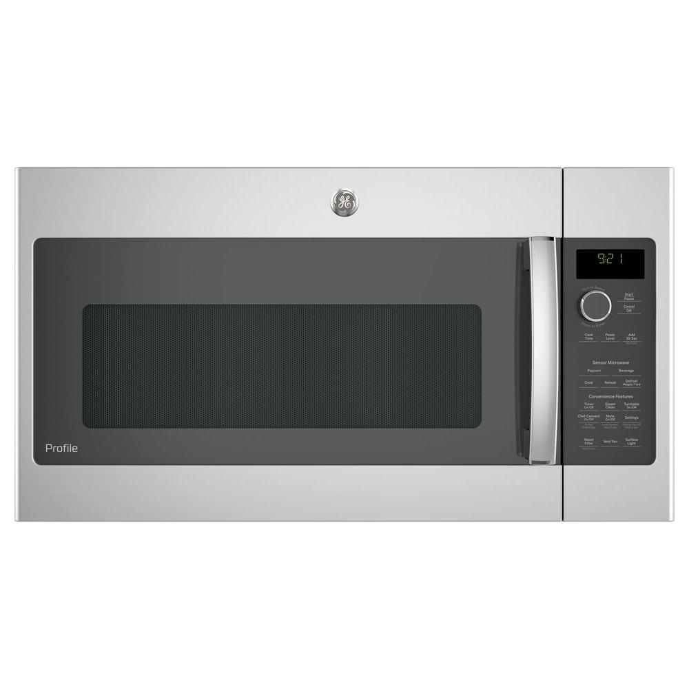 GE Profile 2.1 cu. ft. Over the Range Microwave in Stainless Steel with