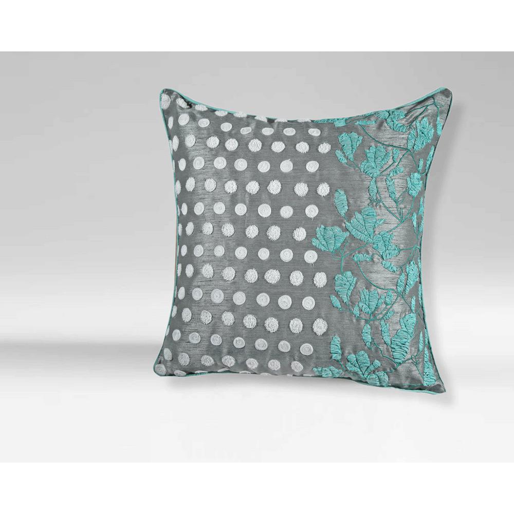 Exotic Profusion Embroidered Floral Cotton Down Standard Throw