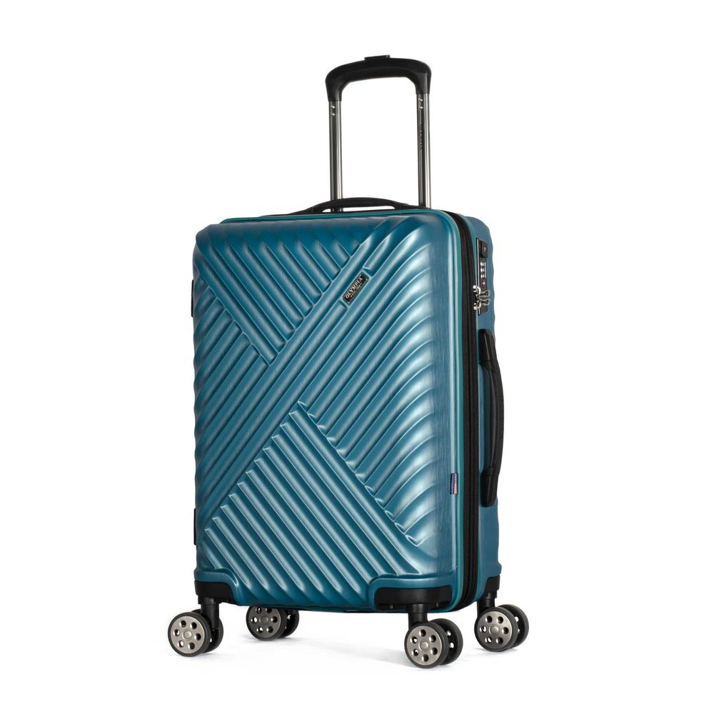 teal hard case luggage