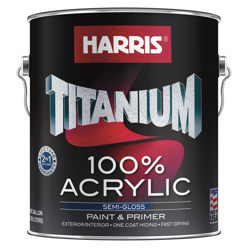 Harris Titanium 1 gal. 100 Acrylic SemiGloss White and