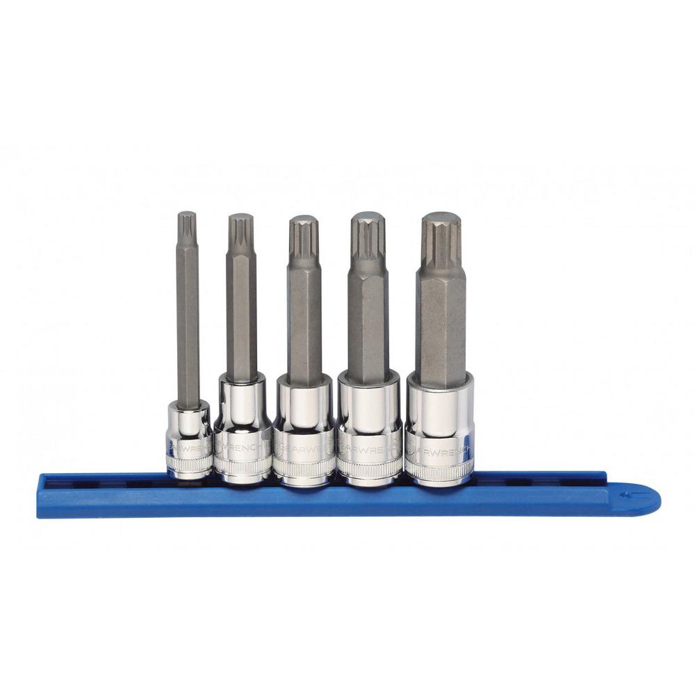 GEARWRENCH 3/8 in. and 1/2 in. Drive Long Triple Square Bit Metric