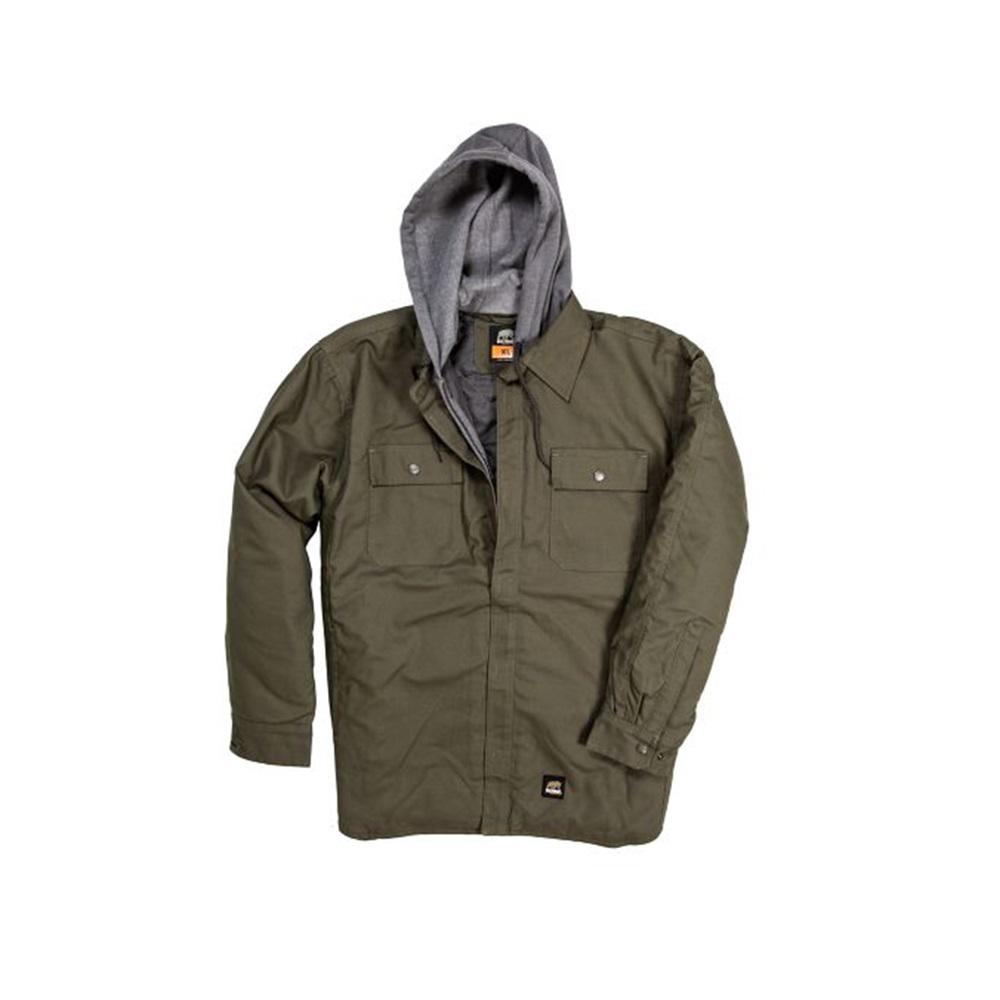 UPC 092021382111 product image for Berne Men's XX-Large Tall Sage 100% Cotton Hooded Shirt Jacket, Green | upcitemdb.com