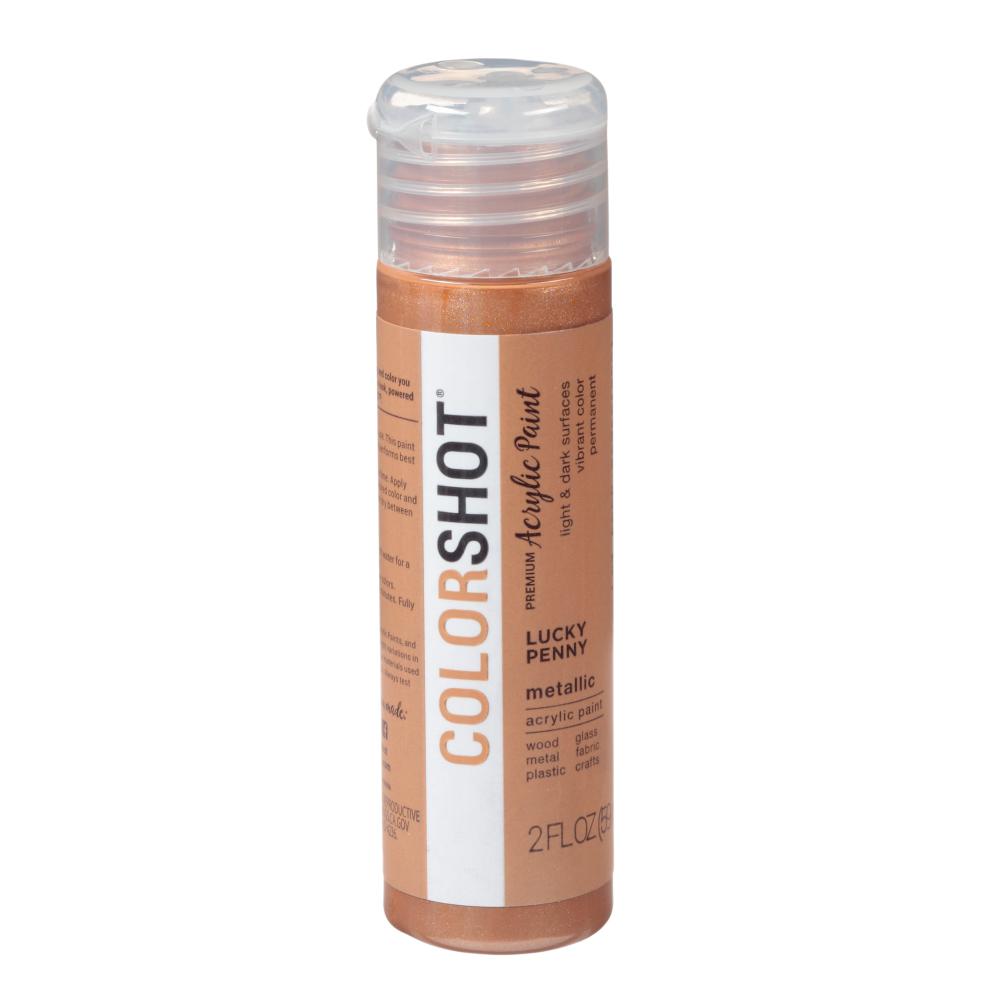 COLORSHOT 2 oz. Metallic Lucky Penny Copper Craft Paint43820 The