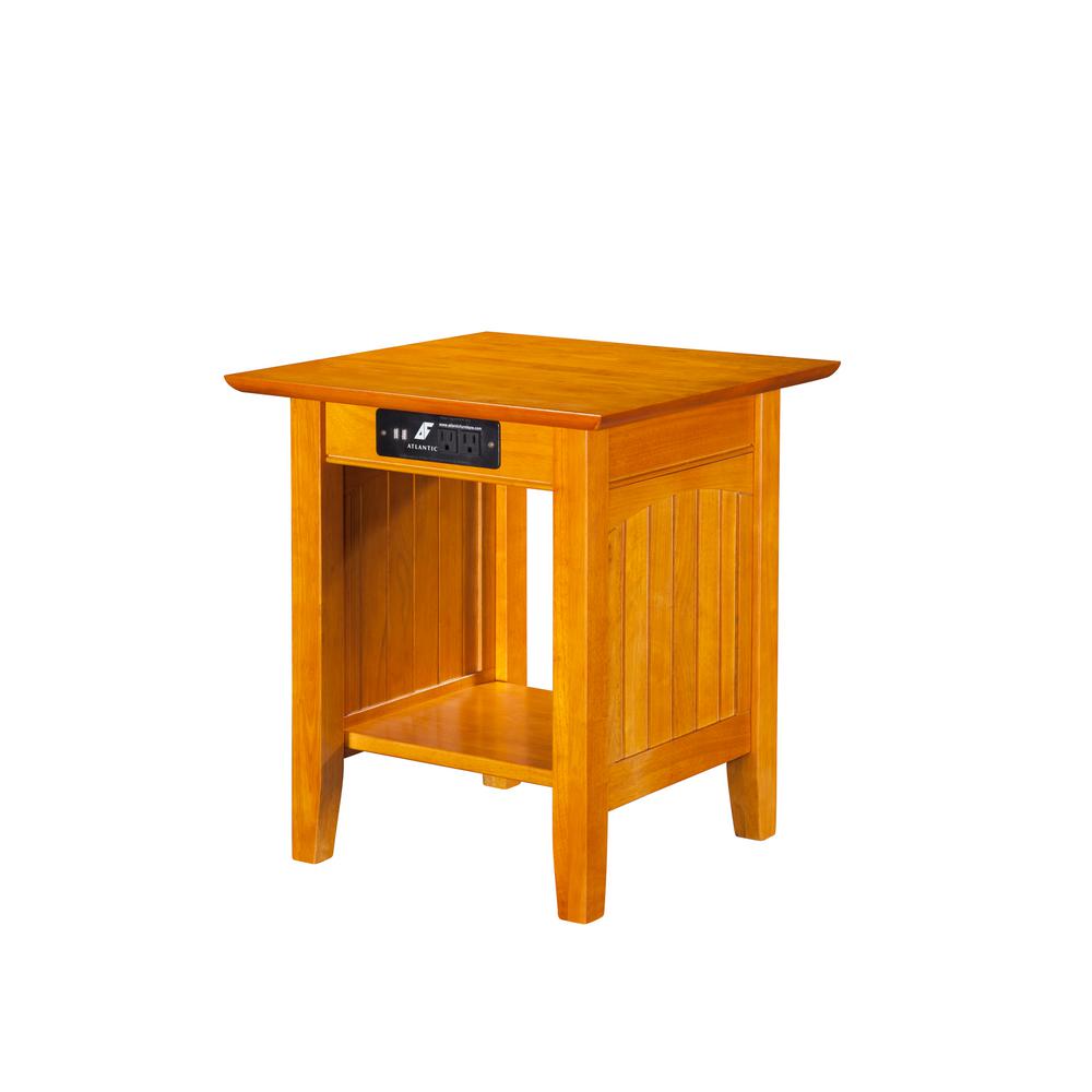 Atlantic Furniture Nantucket Caramel End Table With Charging Station Atlantic Furniture Nantucket Caramel End Table With Charging Station