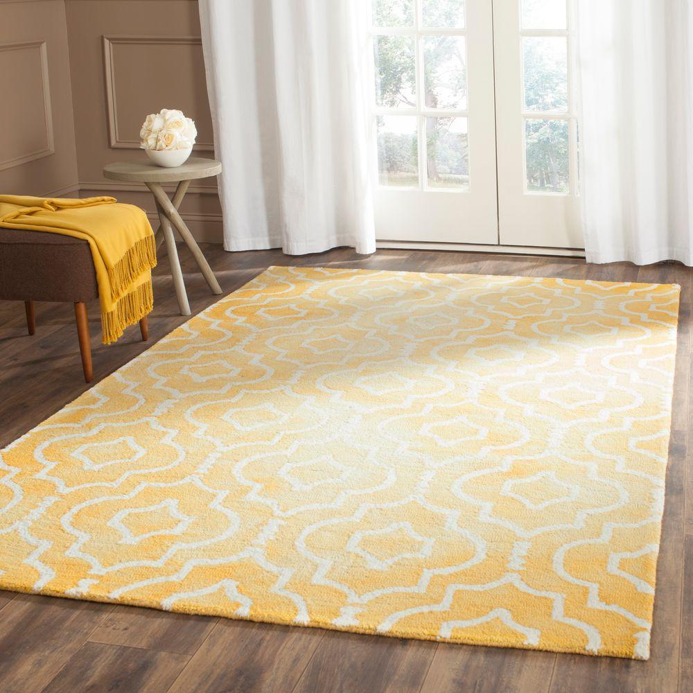 Safavieh Dip Dye Gold/Ivory 5 ft. x 8 ft. Area RugDDY538H5 The Home