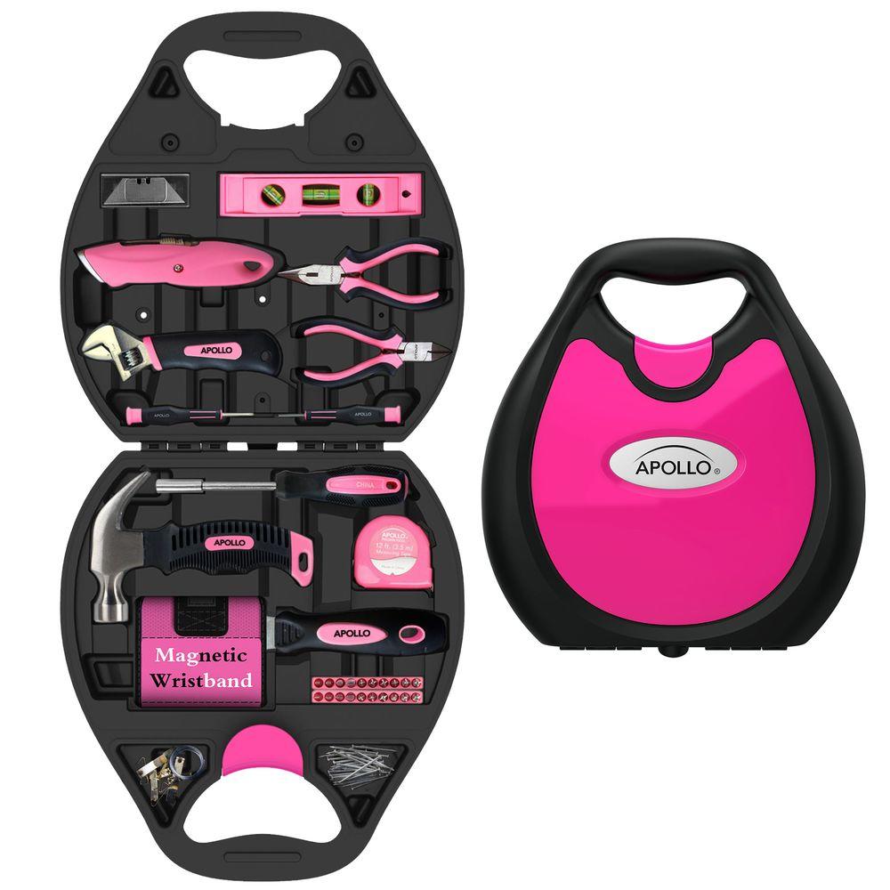 Apollo 135Piece Household Tool Kit in PinkDT0773n1 The Home Depot